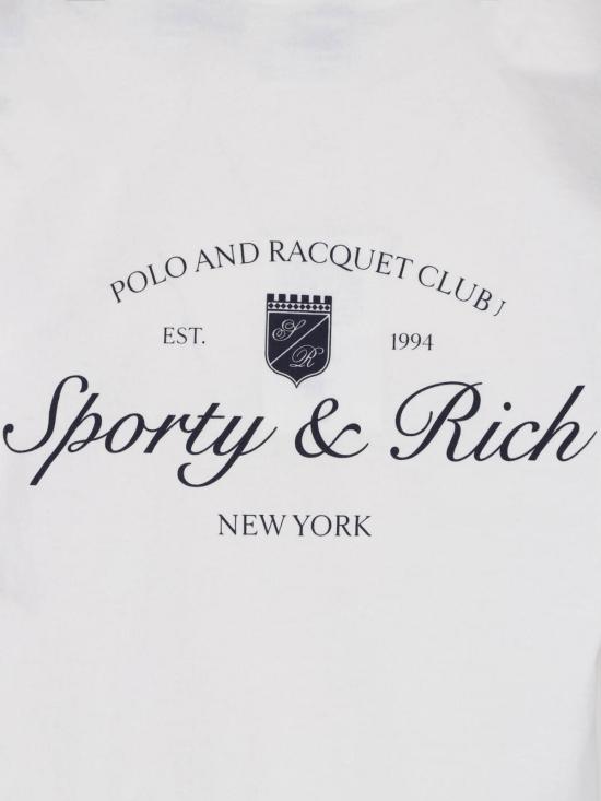 26SS 스포티앤리치 반팔 티셔츠 TO11975325WH01 WHITE NAVY White - SPORTY & RICH