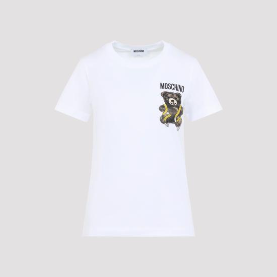 26FW 모스키노 반팔 티셔츠 262E0708 5541 1001 BIANCO - MOSCHINO