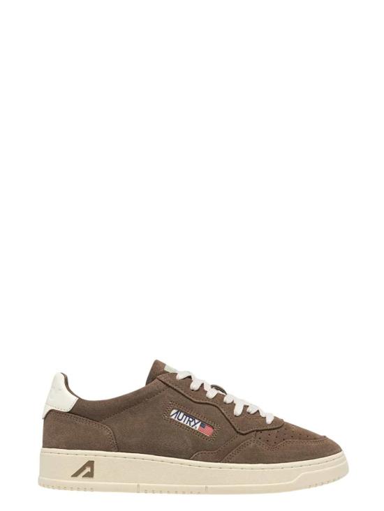 26FW 오트리 메달리스트 로우 스니커즈 AULMUH08 FINISH SUE MOKA WHT UH08
