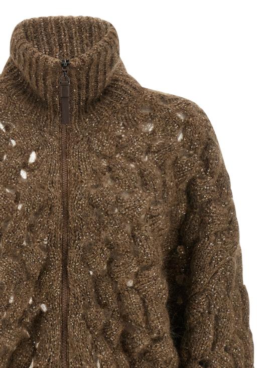 26FW 브루넬로 쿠치넬리 가디건 MNT347516CLE69 Brown - BRUNELLO CUCINELLI
