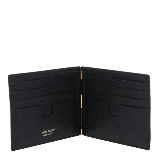 26FW 톰포드 스몰 그레인 레더 머니 클립 월렛 YM231 LCL081GNAA Black - TOMFORD