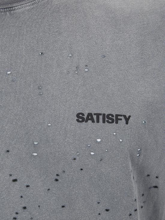 26SS 새티스파이 모스테크 머슬 티셔츠 11005 01A02 FADED BLACK DOM - SATISFY