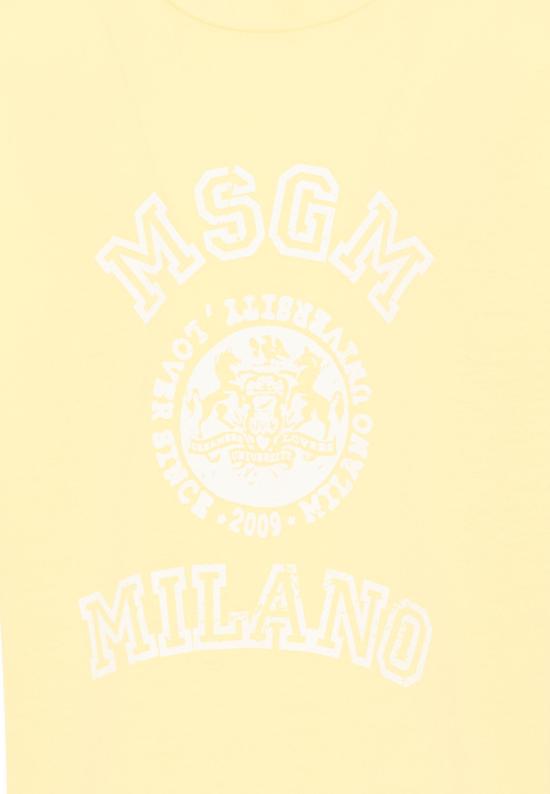 26SS [키즈] 엠에스지엠 티셔츠 S6MSJUTH059 MS075 YELLOW - MSGM