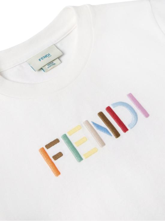 26FW [키즈] 펜디 티셔츠 JUI208 AY8D F0TU9 CHALK - FENDI