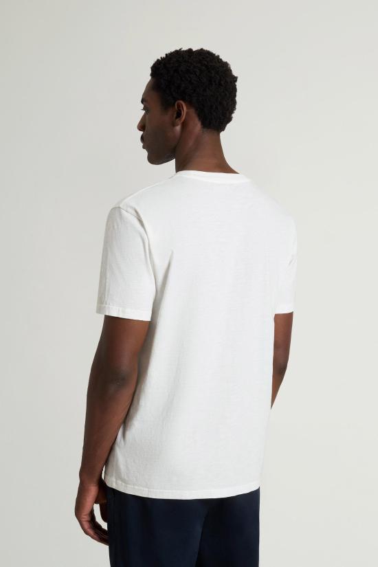 26SS 울리치 반팔 티셔츠 CFWOTE2010MRUT5334 8270 Arctic white - WOOLRICH
