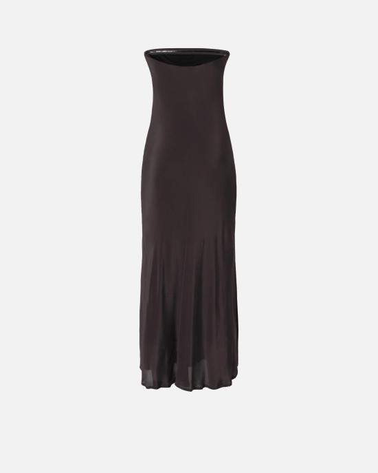 26SS 핑코 롱 원피스 106875A3E2 M04 Marrone oltre buio - PINKO