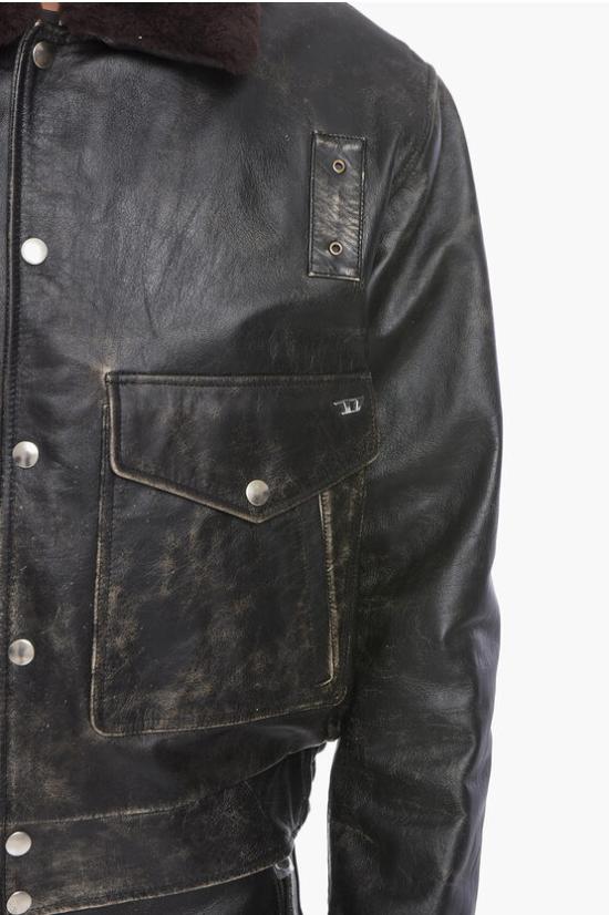  디젤 가죽 자켓 A06344 0CFAK9XX - DIESEL