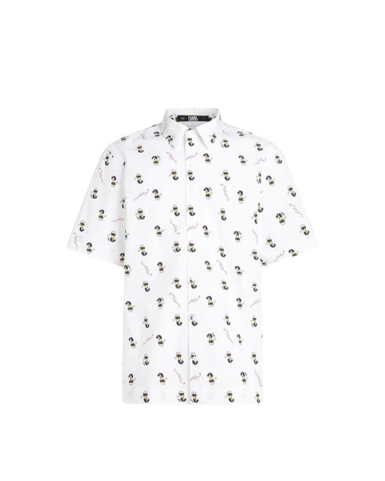  칼라거펠트 반팔 셔츠 605994 532670 10 white BIANCO