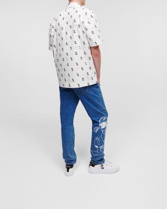  칼라거펠트 반팔 셔츠 605994 532670 10 white BIANCO - KARL LAGERFELD