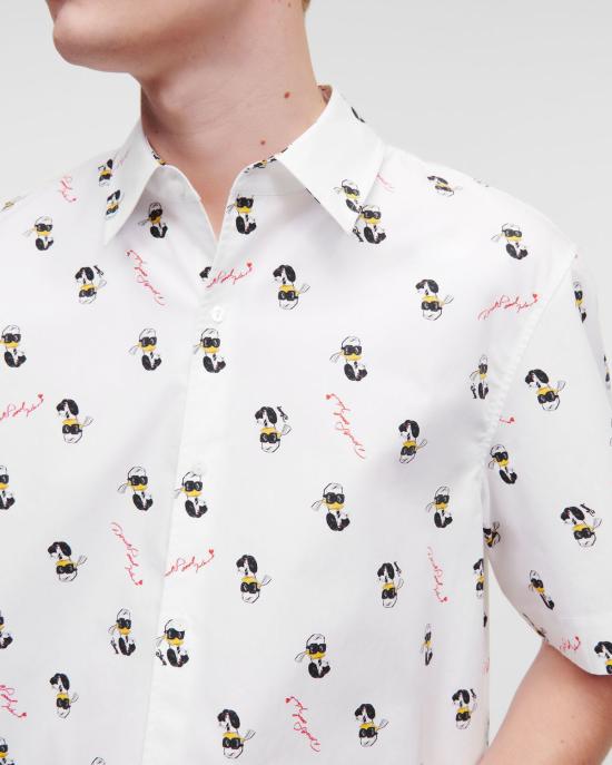  칼라거펠트 반팔 셔츠 605994 532670 10 white BIANCO - KARL LAGERFELD
