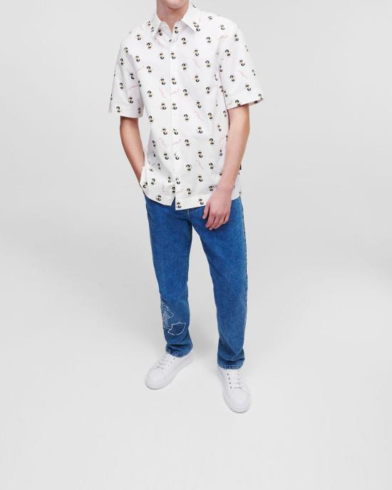  칼라거펠트 반팔 셔츠 605994 532670 10 white BIANCO - KARL LAGERFELD
