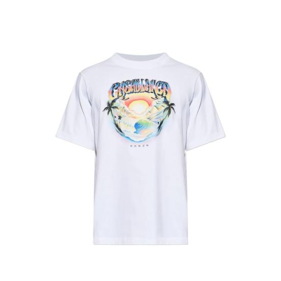 26FW 카사블랑카 반팔 티셔츠 PF26 JTS 001 07 CAAIR WHITE