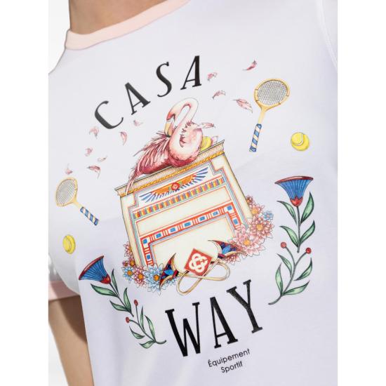 26FW 카사블랑카 반팔 티셔츠 PF26 JTS 049 01 CASAW WHITE - CASABLANCA
