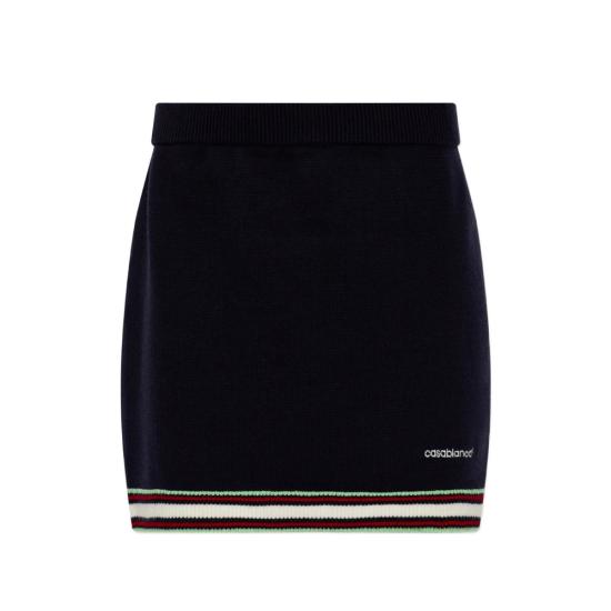 26FW 카사블랑카 숏 스커트 PF26 KW 1029 01 NAVY BLUE