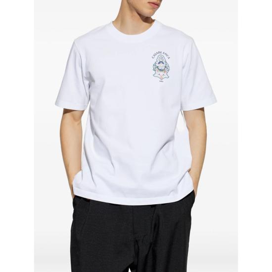 26FW 카사블랑카 반팔 티셔츠 PF26 JTS 001 01 HOTWH WHITE - CASABLANCA