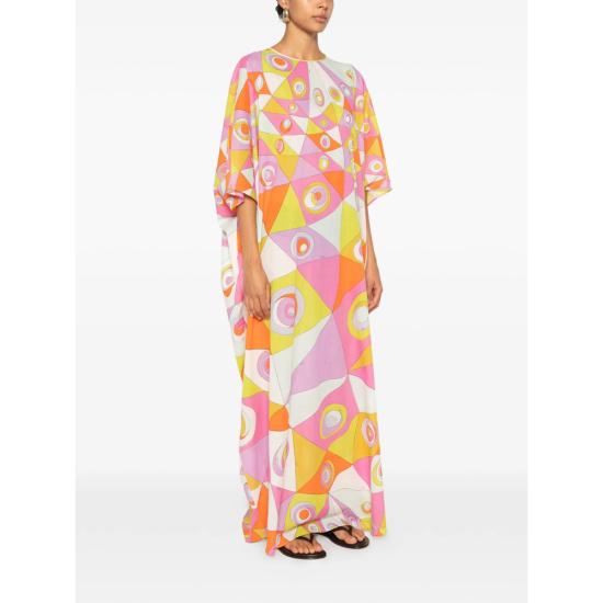 26SS 푸찌 미디 원피스 6HRL45 6H724 051 PINK ORANGE - PUCCI
