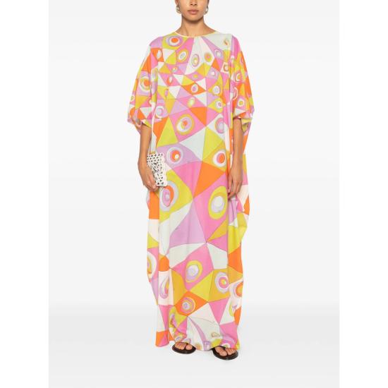 26SS 푸찌 미디 원피스 6HRL45 6H724 051 PINK ORANGE - PUCCI