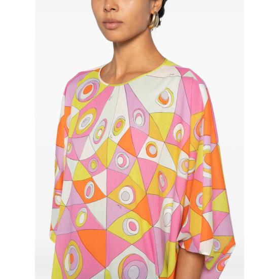 26SS 푸찌 미디 원피스 6HRL45 6H724 051 PINK ORANGE - PUCCI