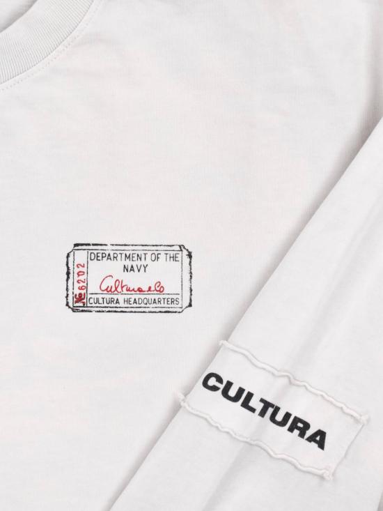 26SS 쿨투라 긴팔 티셔츠 S26TE32JE10 White - CULTURA
