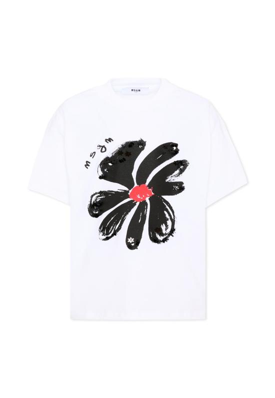 26SS [키즈] 엠에스지엠 티셔츠 S6MSJGTH080 001 WHITE