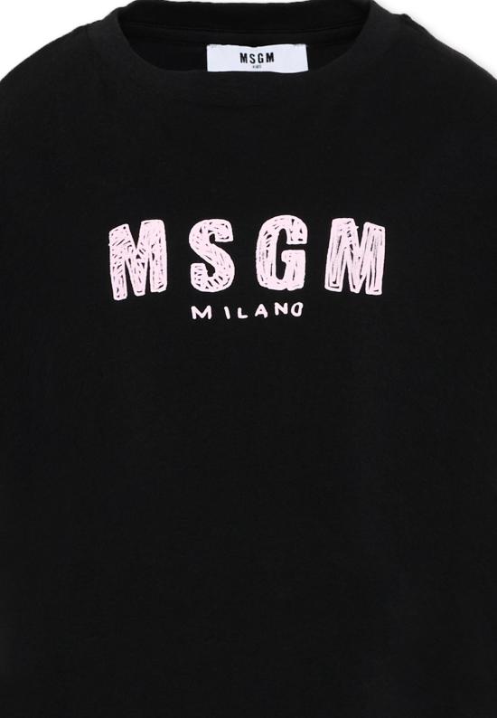 26SS [키즈] 엠에스지엠 티셔츠 S6MSJGTH070 110 88 BLACK - MSGM