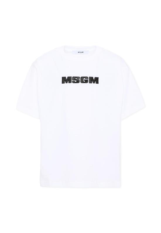 26SS [키즈] 엠에스지엠 티셔츠 S6MSJUTH072 001 WHITE