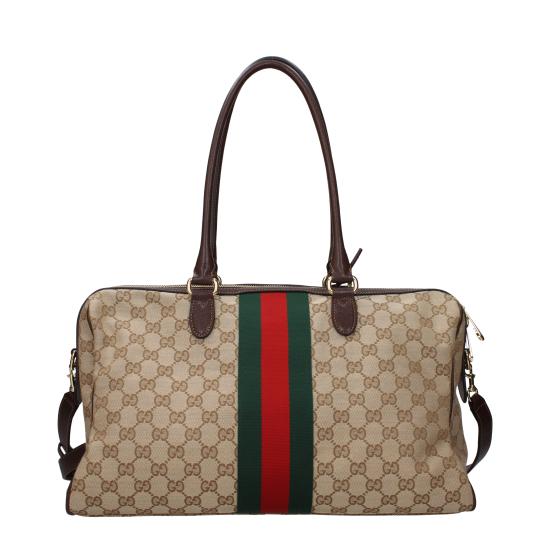  구찌 보르세토 GG 캔버스 라지 보스턴백 866734FAFV99653 - GUCCI