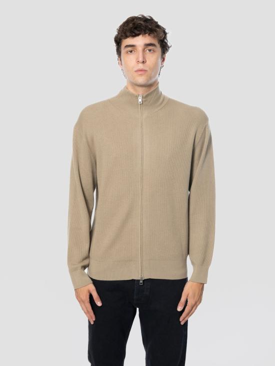 26FW 클로즈드 집업 니트 Misto Cotone e Cashmere Beige 소재의