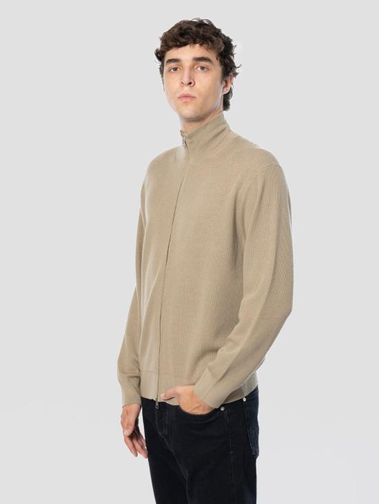 26FW 클로즈드 집업 니트 Misto Cotone e Cashmere Beige 소재의 - CLOSED