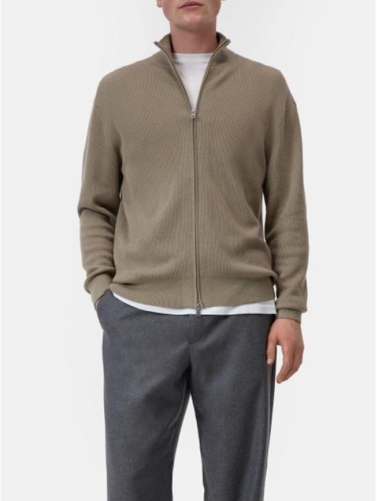 26FW 클로즈드 집업 니트 Misto Cotone e Cashmere Beige 소재의