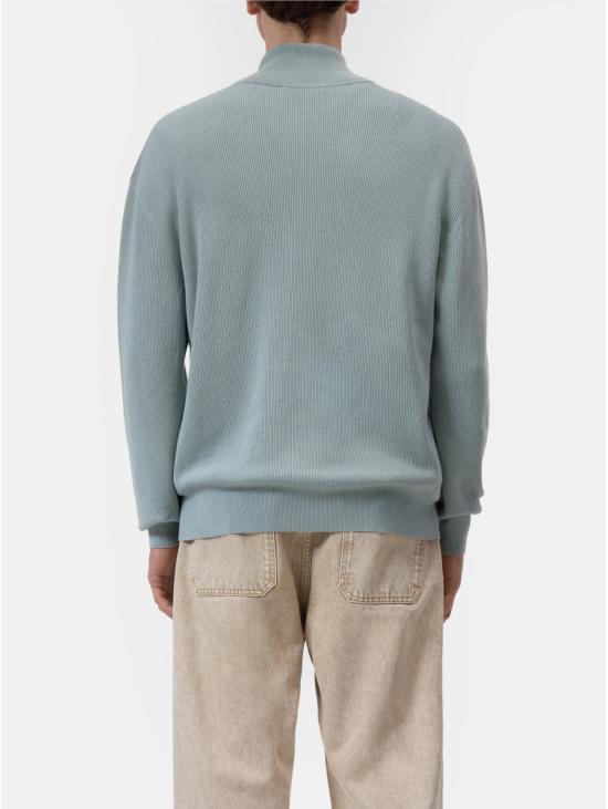 26FW 클로즈드 집업 니트 Cotone e Cashmare Acqua 소재의 Maglia Mezza 지퍼 - CLOSED