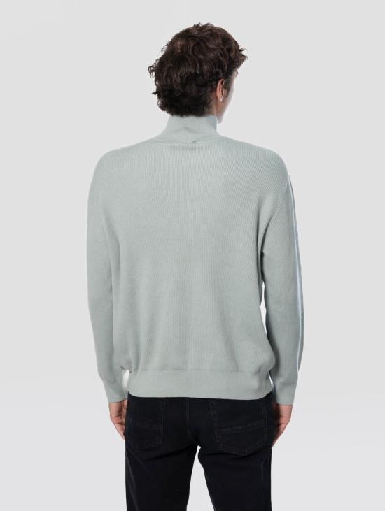 26FW 클로즈드 집업 니트 Cotone e Cashmare Acqua 소재의 Maglia Mezza 지퍼 - CLOSED