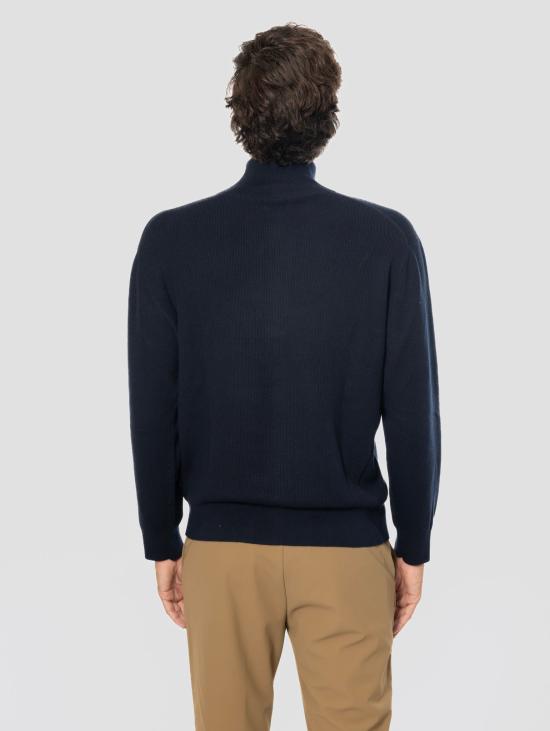 26FW 클로즈드 집업 니트 Misto Cotone e Cashmere Blu 소재의 카디건 - CLOSED