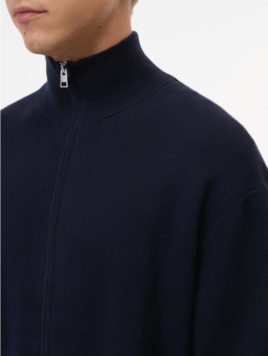 26FW 클로즈드 집업 니트 Misto Cotone e Cashmere Blu 소재의 카디건 - CLOSED