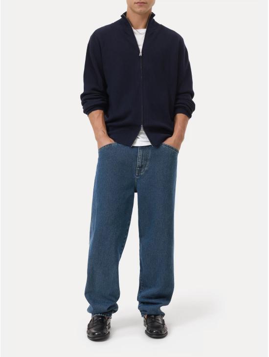 26FW 클로즈드 집업 니트 Misto Cotone e Cashmere Blu 소재의 카디건 - CLOSED