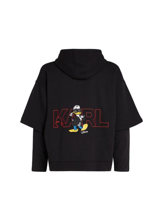  칼라거펠트 후드 티셔츠 705097 532930 990 black NERO - KARL LAGERFELD