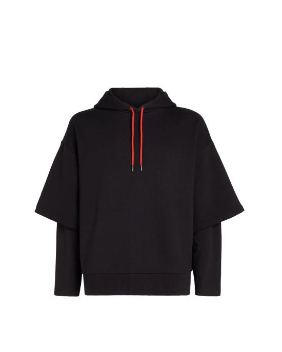  칼라거펠트 후드 티셔츠 705097 532930 990 black NERO