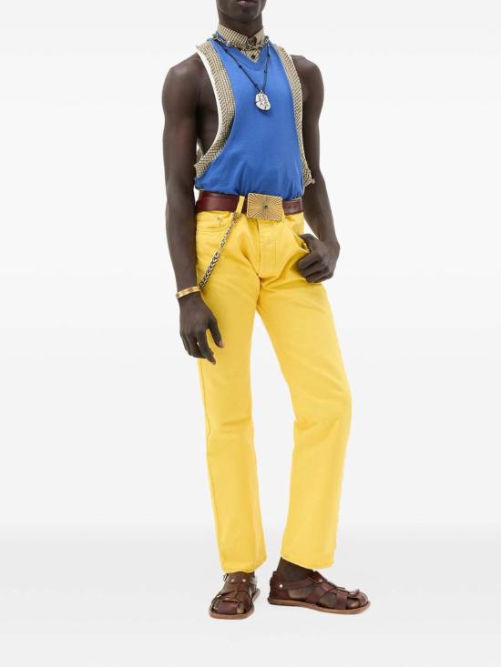 26SS 베르사체 스트레이트 팬츠 10241301A178711DA90 Yellow - VERSACE