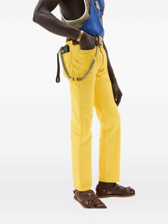 26SS 베르사체 스트레이트 팬츠 10241301A178711DA90 Yellow - VERSACE