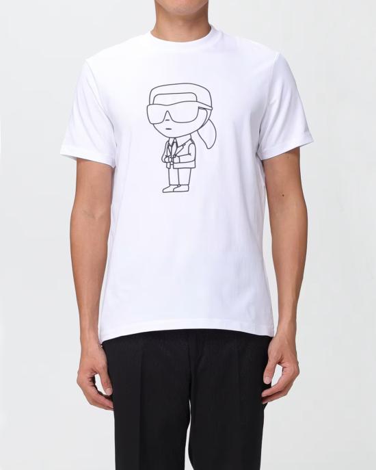  칼라거펠트 반팔 티셔츠 755082 532221 10 white BIANCO - KARL LAGERFELD