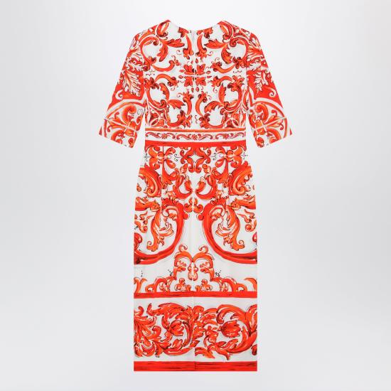 26FW 돌체앤가바나 미디 원피스 F6EAJTGDDRJ Orange - DOLCE & GABBANA