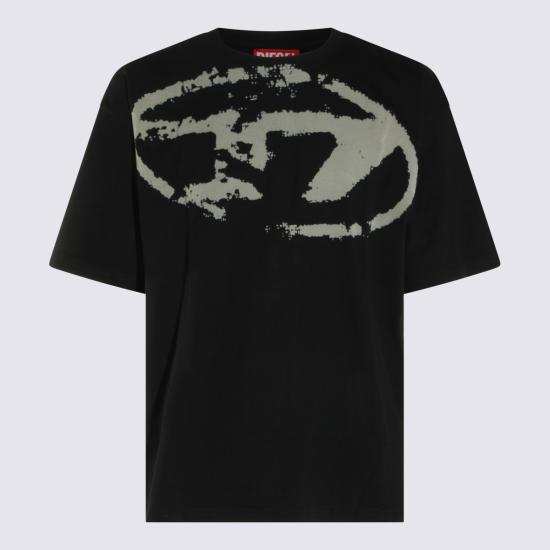 26FW 디젤 반팔 티셔츠 A13049 0DQAU9XX BLACK - DIESEL