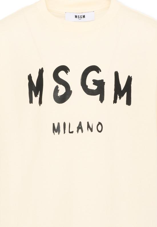 26SS [키즈] 엠에스지엠 티셔츠 S6MSJUTH001 013 IVORY - MSGM