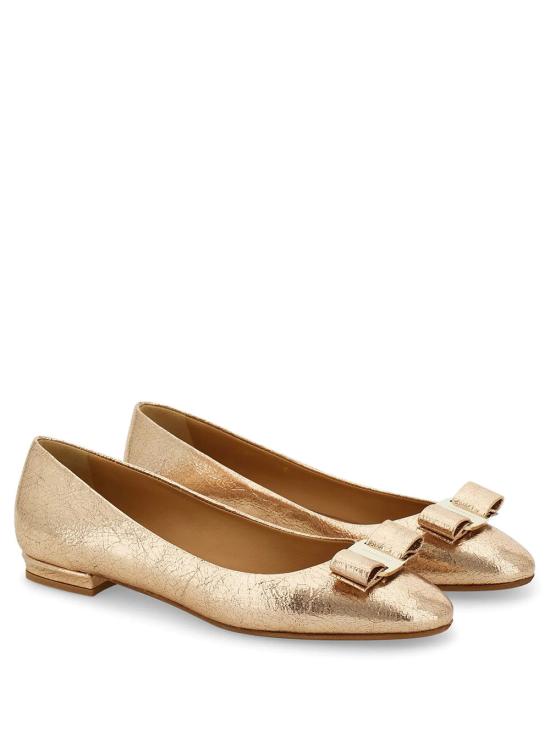 26FW 살바토레 페라가모 플랫 슈즈 01L342 0795427 CHAMPAGNE F NERO - SALVATORE FERRAGAMO