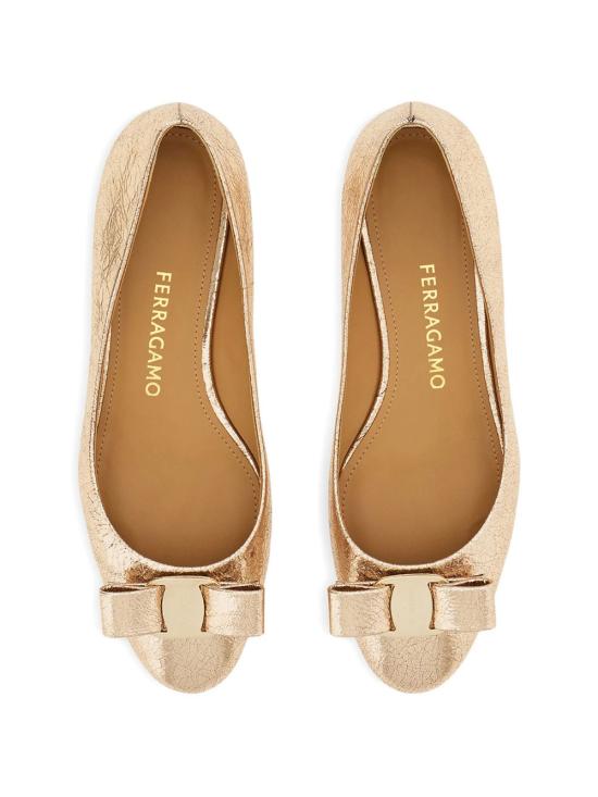 26FW 살바토레 페라가모 플랫 슈즈 01L342 0795427 CHAMPAGNE F NERO - SALVATORE FERRAGAMO