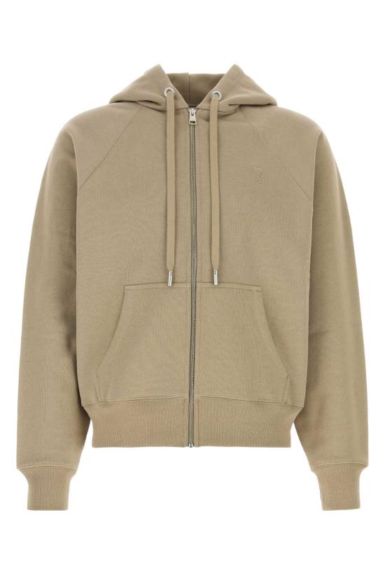 26SS 아미 후드 티셔츠 USW759747 A036 Beige o Tan