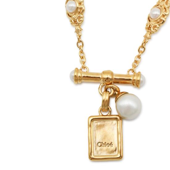 26FW 끌로에 목걸이/팬던트 CH26SJN02BRE 7ZN GOLD PEARLY - CHLOE