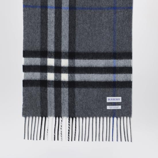 26FW 버버리 체크 캐시미어 스카프 8112642110106 Grey - BURBERRY