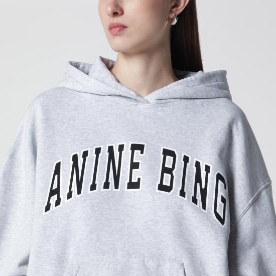 26FW 애니빙 후드 티셔츠 A 08 12493CO Grey - ANINE BING
