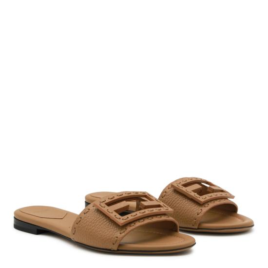 26FW 펜디 바게트 시에나 레더 슬라이드 8R8136 AQY2F1WYD CAMMELLO - FENDI